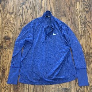 Nike Dri-Fit Running Heathered Blue Quarter-Zip Pullover. XL